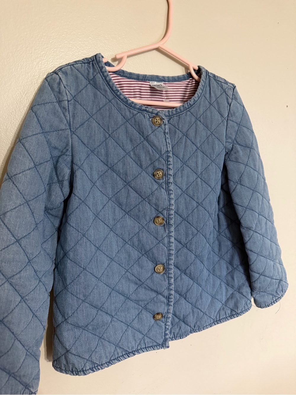 Children's Light Blue Quilted Puffer Jacket by Carters